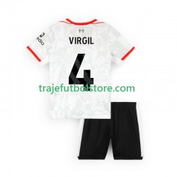Camiseta 3ª Liverpool VIRGIL 4 Niño 2024-2025 Manga Corta