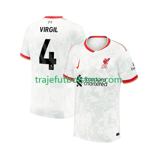 Camiseta 3ª Liverpool VIRGIL 4 Hombre 2024-2025 Manga Corta