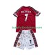 Camiseta 1ª Manchester United Beckham 7 Retro Niño 1998 1999 Manga Corta