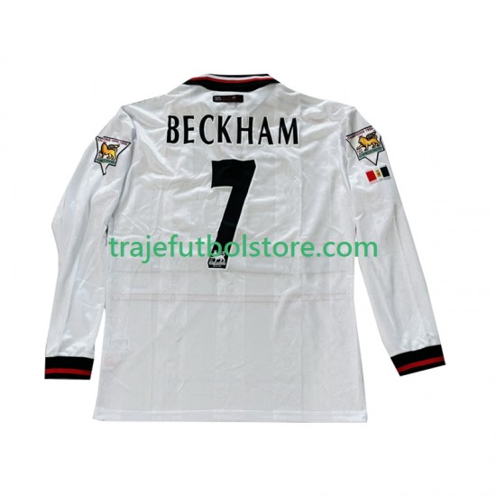 Camiseta 2ª Manchester United Beckham 7 Retro Hombre 1998 1999 ML