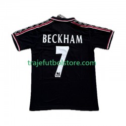 Camiseta 3ª Manchester United Beckham 7 Retro Hombre 1998 1999 Manga Corta
