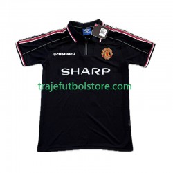 Camiseta 3ª Manchester United Beckham 7 Retro Hombre 1998 1999 Manga Corta