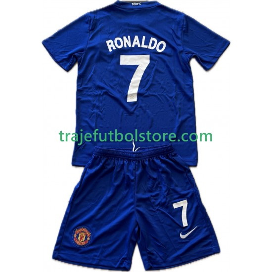 Camiseta 3ª Manchester United Cristiano Ronaldo 7 2009 Retro Niño 2008 Manga Corta