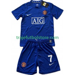 Camiseta 3ª Manchester United Cristiano Ronaldo 7 2009 Retro Niño 2008 Manga Corta