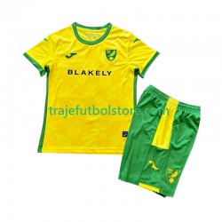 Camiseta 1ª Norwich City Niño 2024-2025 Manga Corta