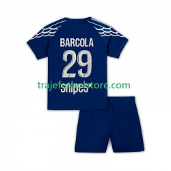 Camiseta 4ª Paris Saint-Germain Bradley Barcola 29 Niño 2024-2025 Manga Corta