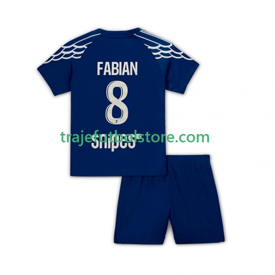 Camiseta 4ª Paris Saint-Germain Fabian 8 Niño 2024-2025 Manga Corta