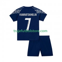 Camiseta 4ª Paris Saint-Germain Khvicha Kvaratskhelia 7 Niño 2024-2025 Manga Corta