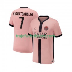 Camiseta 3ª Paris Saint-Germain Khvicha Kvaratskhelia 7 Hombre 2024-2025 Manga Corta