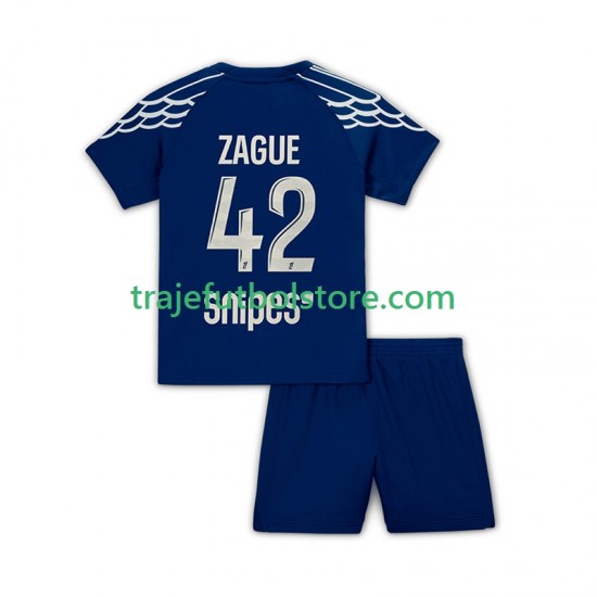 Camiseta 4ª Paris Saint-Germain Zague 42 Niño 2024-2025 Manga Corta