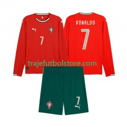 Camiseta 1ª Portugal Crstiano Roanldo 7 Niño 2025 ML