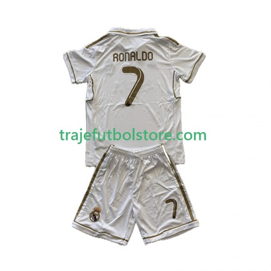 Camiseta 1ª Real Madrid Cristiano Ronaldo 7 2012 Retro Niño 2011 Manga Corta