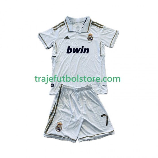 Camiseta 1ª Real Madrid Cristiano Ronaldo 7 2012 Retro Niño 2011 Manga Corta