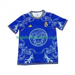 Camiseta 1ª Real Madrid Versace Blue Edition Hombre 2024-2025 Manga Corta