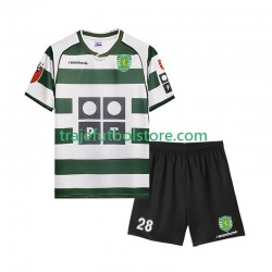 Camiseta 1ª Sporting CP Cristiano Ronaldo 28 2001 2003 Retro Niño Manga Corta