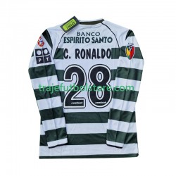 Camiseta 1ª Sporting CP Cristiano Ronaldo 28 2001 2003 Retro Hombre ML