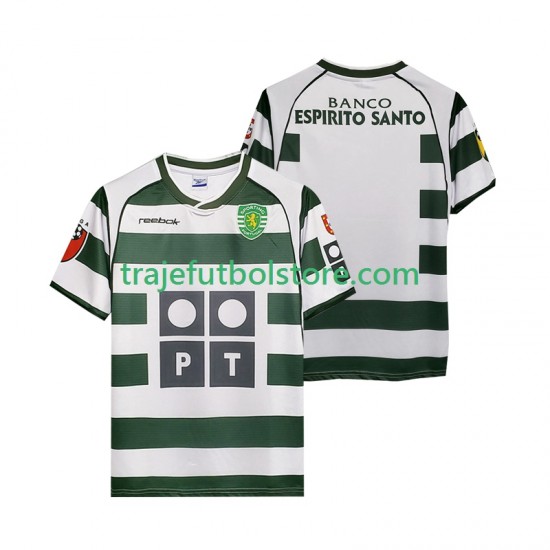 Camiseta 1ª Sporting CP 2001 2003 Retro Hombre Manga Corta