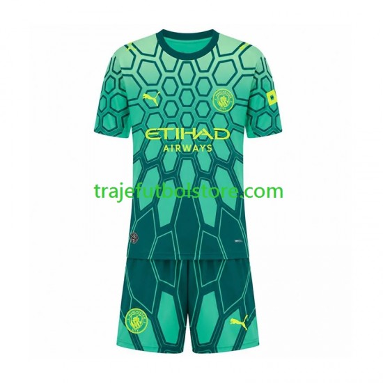 Camiseta 1ª Manchester City Portero Niño 2026-2027 Manga Corta