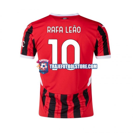 Camiseta 1ª AC Milan RAFA LEAO 10 Hombre 2024-2025 Manga Corta