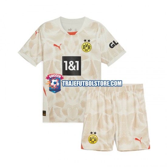 Camiseta 2ª Borussia Dortmund Portero Niño 2024-2025 Manga Corta