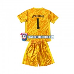 Camiseta 1ª Croacia DOMINIK LIVAKOVIC 1 Portero Niño Euro 2024 Manga Corta
