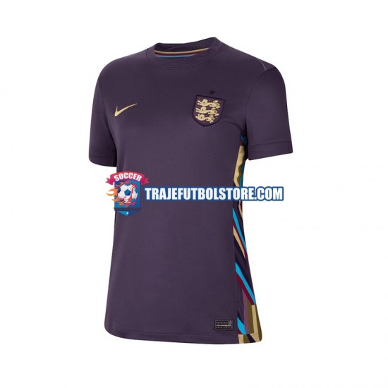 Camiseta 2ª Inglaterra Mujer Euro 2024 Manga Corta
