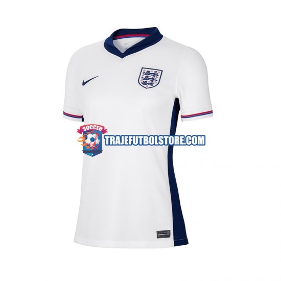 Camiseta 1ª Inglaterra Mujer Euro 2024 Manga Corta