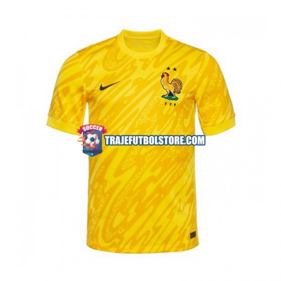 Camiseta 1ª Francia Portero Hombre Euro 2024 Manga Corta
