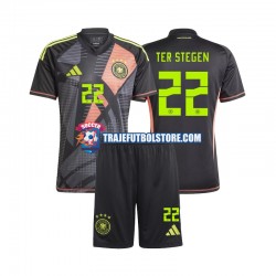 Camiseta 1ª Alemania Ter Stegen 22 Portero Niño Euro 2024 Manga Corta