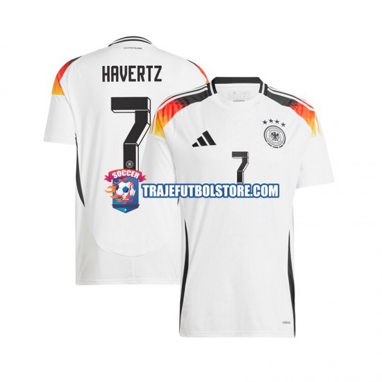 Camiseta 1ª Alemania Havertz 7 Hombre Euro 2024 Manga Corta