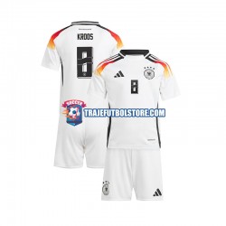 Camiseta 1ª Alemania Toni Kroos 8 Niño Euro 2024 Manga Corta