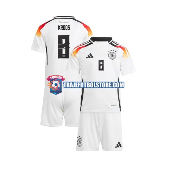 Camiseta 1ª Alemania Toni Kroos 8 Niño Euro 2024 Manga Corta