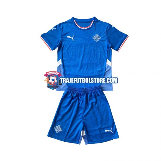 Camiseta 1ª Islandia Niño 2024 Manga Corta