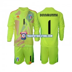 Camiseta 1ª Italia Donnarumma 1 Portero Niño Euro 2024 ML