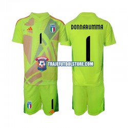 Camiseta 1ª Italia Donnarumma 1 Portero Niño Euro 2024 Manga Corta