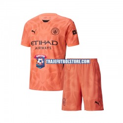 Camiseta 2ª Manchester City Portero Niño 2024-2025 Manga Corta