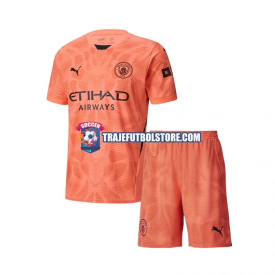 Camiseta 2ª Manchester City Portero Niño 2024-2025 Manga Corta