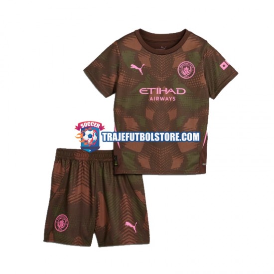 Camiseta 1ª Manchester City Portero Niño 2024-2025 Manga Corta