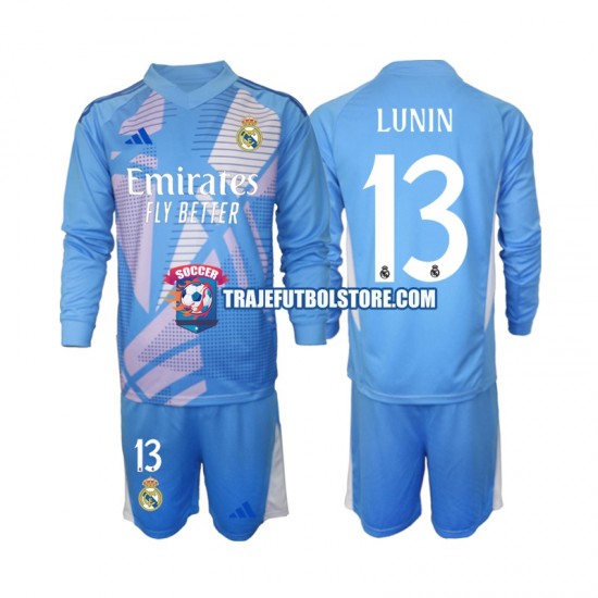 Camiseta 1ª Real Madrid Andriy Lunin 13 Portero Niño 2024-2025 ML