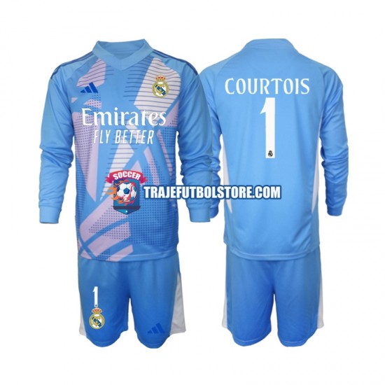 Camiseta 1ª Real Madrid Thibaut Courtois 1 Portero Niño 2024-2025 ML