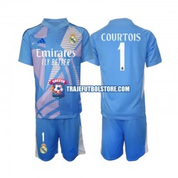 Camiseta 1ª Real Madrid Thibaut Courtois 1 Portero Niño 2024-2025 Manga Corta