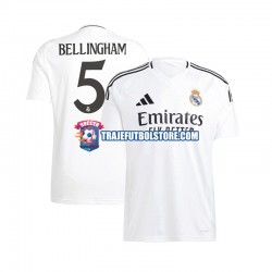 Camiseta 1ª Real Madrid Jude Bellingham 5 Hombre 2024-2025 Manga Corta