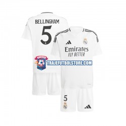 Camiseta 1ª Real Madrid Jude Bellingham 5 Niño 2024-2025 Manga Corta