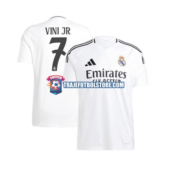 Camiseta 1ª Real Madrid Vinicius Junior 7 Hombre 2024-2025 Manga Corta