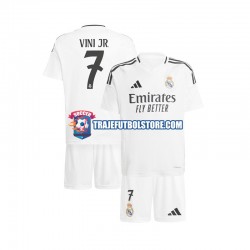 Camiseta 1ª Real Madrid Vinicius Junior 7 Niño 2024-2025 Manga Corta
