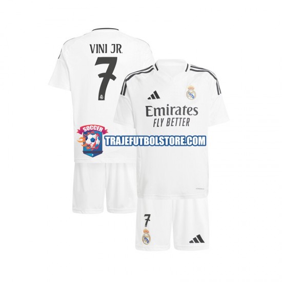 Camiseta 1ª Real Madrid Vinicius Junior 7 Niño 2024-2025 Manga Corta