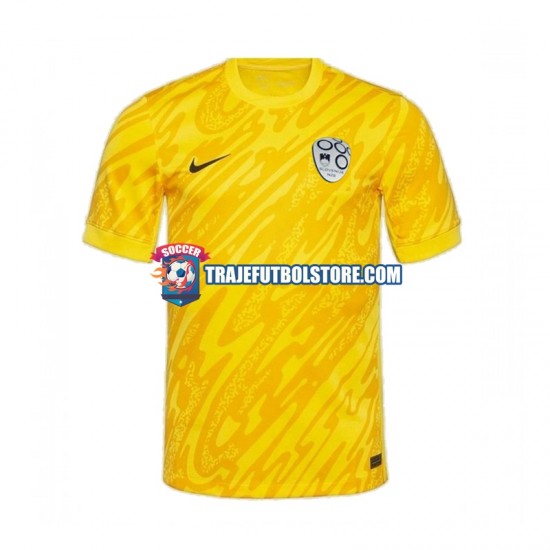 Camiseta 1ª Eslovenia Portero Hombre Euro 2024 Manga Corta