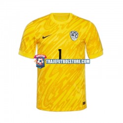 Camiseta 1ª Eslovenia Jan Oblak 1 Portero Hombre Euro 2024 Manga Corta