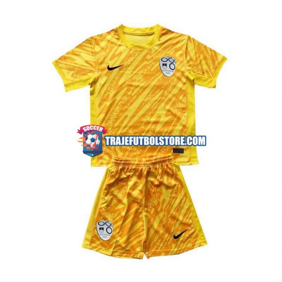 Camiseta 1ª Eslovenia Portero Niño Euro 2024 Manga Corta