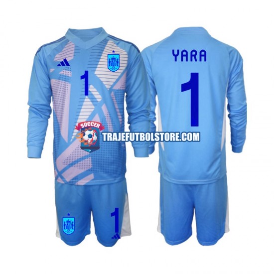 Camiseta 1ª España David Raya 1 Portero Niño Euro 2024 ML